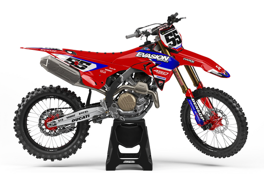 Ducati Desmo dirt bike Graphics kit artifact side view