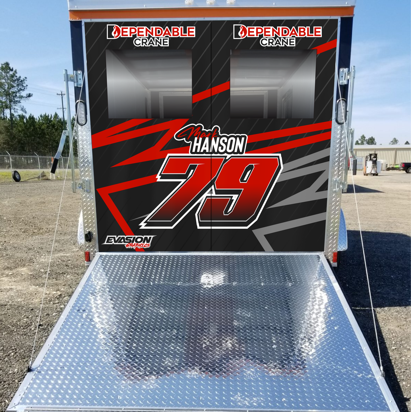 Trailer Curtain Rear Door